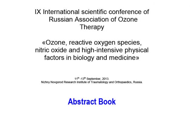 VOLUMEN 3. NÚMERO 2. SUPLEMENTO. ABSTRACT. IX International scientific conference of Russian Association of Ozone Therapy